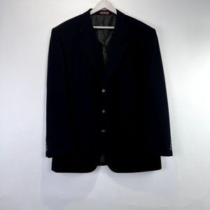 Rossi Umberto Rossi Men Suit Wool 100% Black 3 Buttons down‎ Size 44R/Large